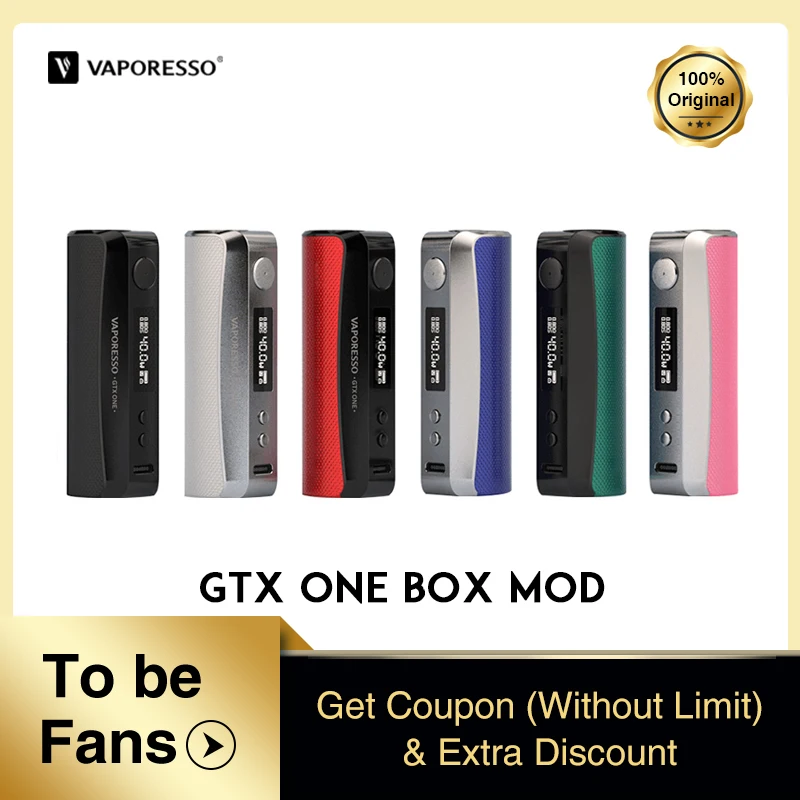 [Новинка] Vaporesso GTX ONE Box Mod 2000 мАч для электронных сигарет набор мех мод Squonk батарея