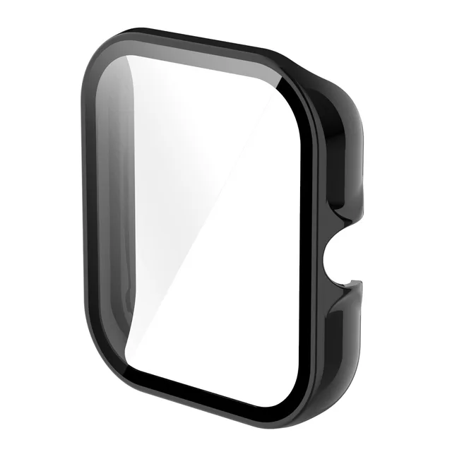 PC Protective Case + Screen Protector for Huami Amazfit GTR3 GTR 3 Pro GTS3 GTS 3 Cover with Tempered glass Smart Watch Shell Black