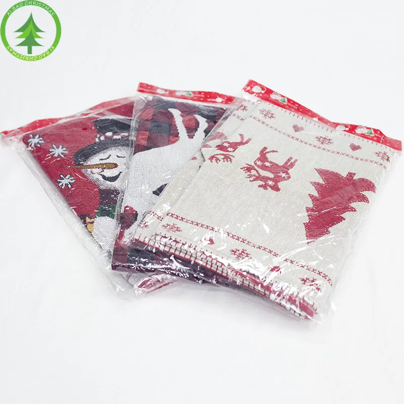 Christmas table decoration elk snow print table cloth cover flag tablecloth Christmas tree cloth tea table decoration