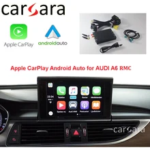 A6 A7 C6 bezprzewodowy dekoder CarPlay Androidauto RMC interfejs box mirror link wsparcie Youtube plug and play tanie tanio carsara AE (pochodzenie) NONE Pojazdów gps jednostki i sprzęt