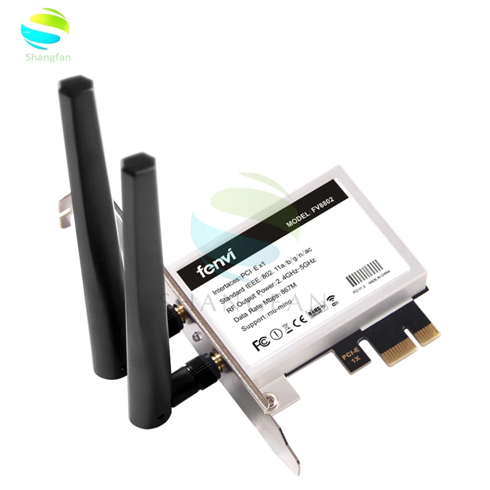 Настольный PCi-e 1200 Мбит/с WiFi wireless беспроводной-AC 8265 802.11AC PCI Express антенна адаптер для Intel 8265ac+ Bluetooth 4,2