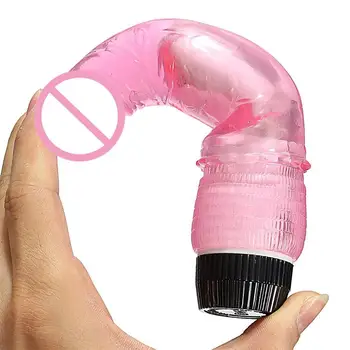 Crystal Multispeed Waterproof Realistic Dildo Vibrator Soft Jelly Powerful G-spot Masturbation Adults Toys for Women ZD0154 4