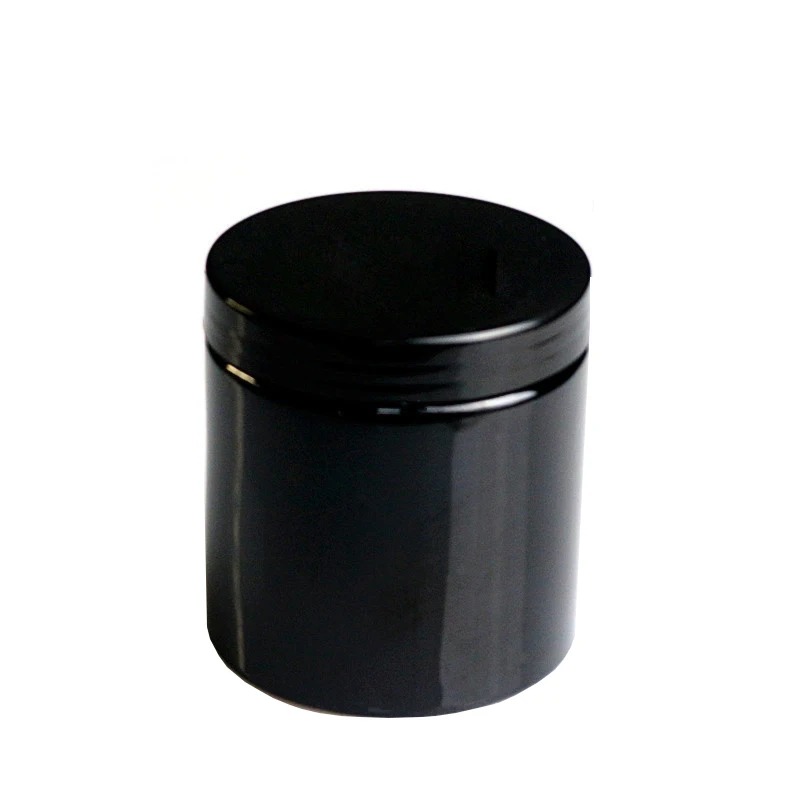 20pcs 250ml Empty Black Cosmetic Cream Jars PET Container Powder Mask Bottle With Plastic Screw Lid Face cream cans | Красота и
