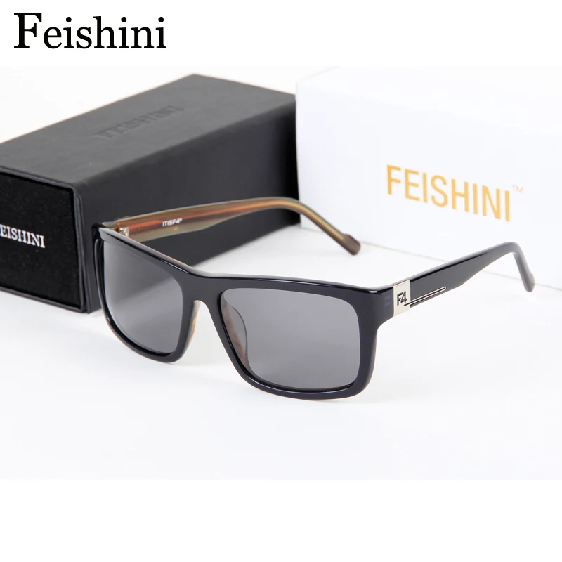 FEISHINI 2019 высокое качество поляризованных солнцезащитных очков Для мужчин
