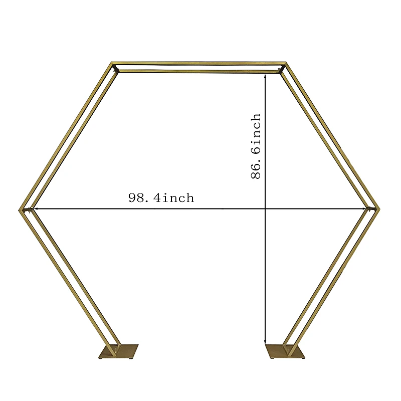 Романтический свадебный шестиугольник из золотистого металла железа цветок