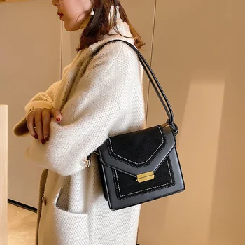 

Women's Messenger Bags 2019 Autumn And Winter Shoulder bags Wild New Female Crossbody bag Ladies Bags square package Solid color