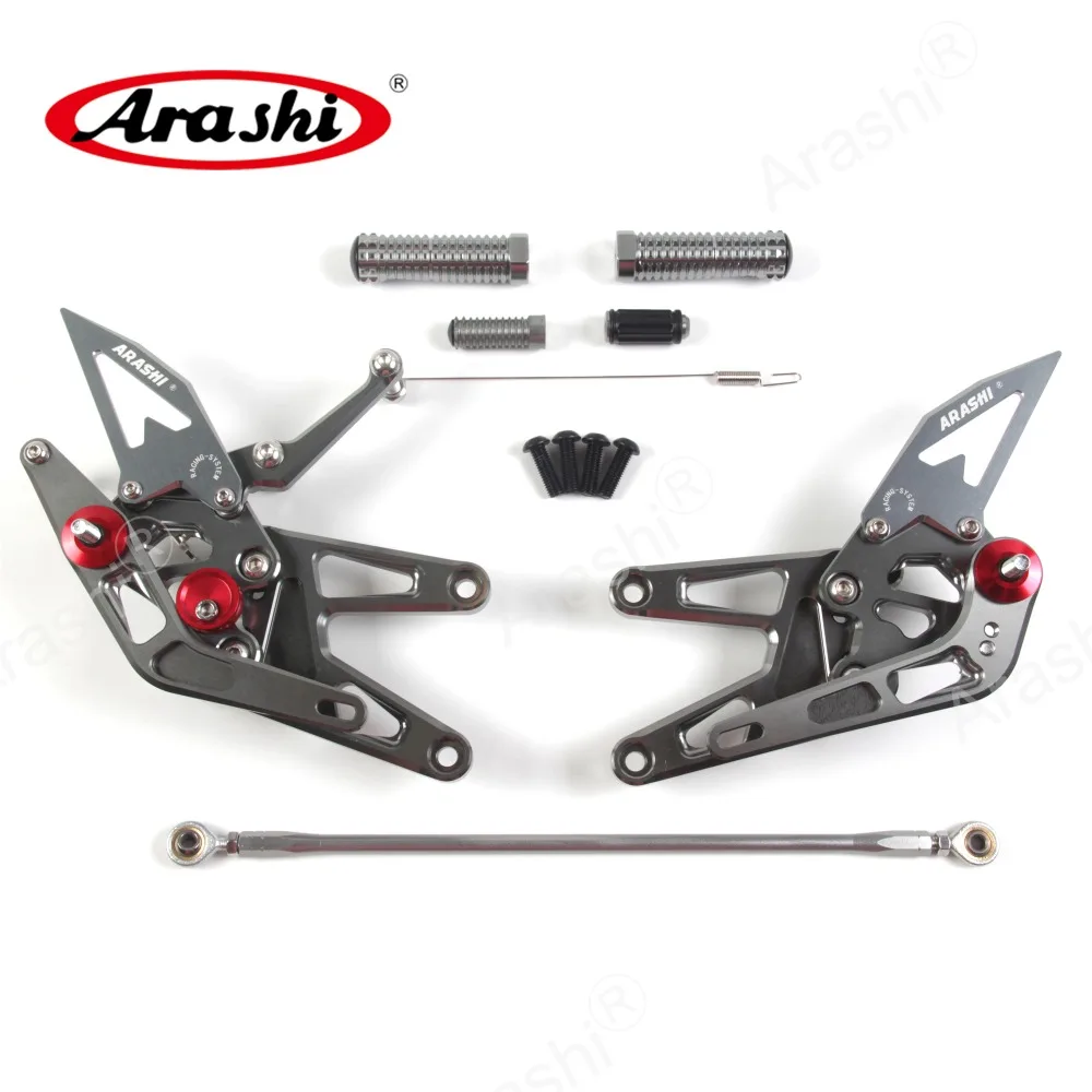 Arashi YZF-R6 с ЧПУ Регулируемая подножка для YAMAHA YZF R6 2003 2004 2005 подножки Rider задние наборы Rearset Подножка для ног алюминий