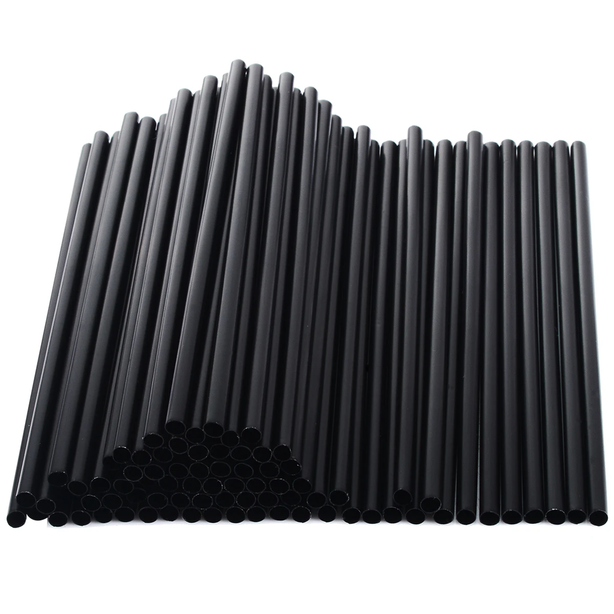 130mm 100pcs Black Mini Plastic Drinking Straws Party Festival Bar Cocktail Straws Celebration Party Drinking Supplies Plastic