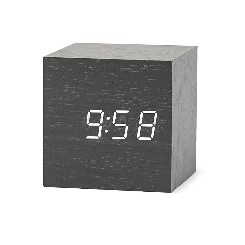 Desk Clock A Деревянный цифровой будильник термометр ЖК фоновая подсветка и календарь измеритель температуры часы стол Повтор таймер Детские Настольные часы QLA046 - Цвет: Desk Clock A