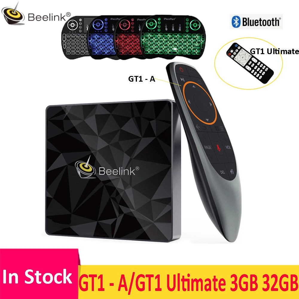 Beelink GT1 Ultimate tv Box 3g 32G Amlogic S912 Восьмиядерный процессор DDR4 2,4G+ 5,8G двойной WiFi Android 7,1 телеприставка медиаплеер