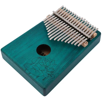 

17 Keys Kalimba Lotus Flower Thumb Piano Mahogany Wood Finger Piano Musical Instrument with Tuner Hammer Storage Box