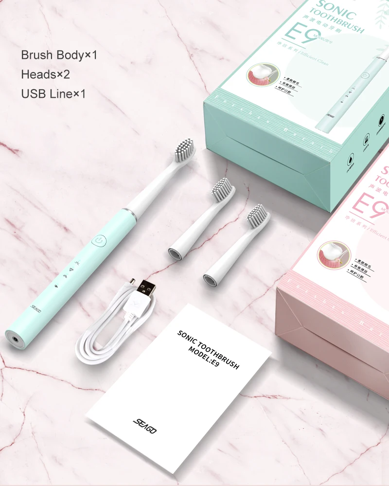 2020 NEW USB Rechargeable Electric Toothbrush Sonic Tooth Brush for Female and Girl with 4 soft Brush head 2020 NEW USB Rechargeable Electric Toothbrush Sonic Tooth Brush for Female and Girl with 4 soft Brush head