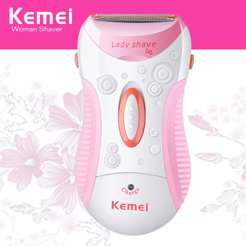 KEMEI KM-1187 леди перезаряжаемый электрический эпилятор портативная машина для удаления волос Беспроводная Влажная/сухая Женская бритва для всего тела