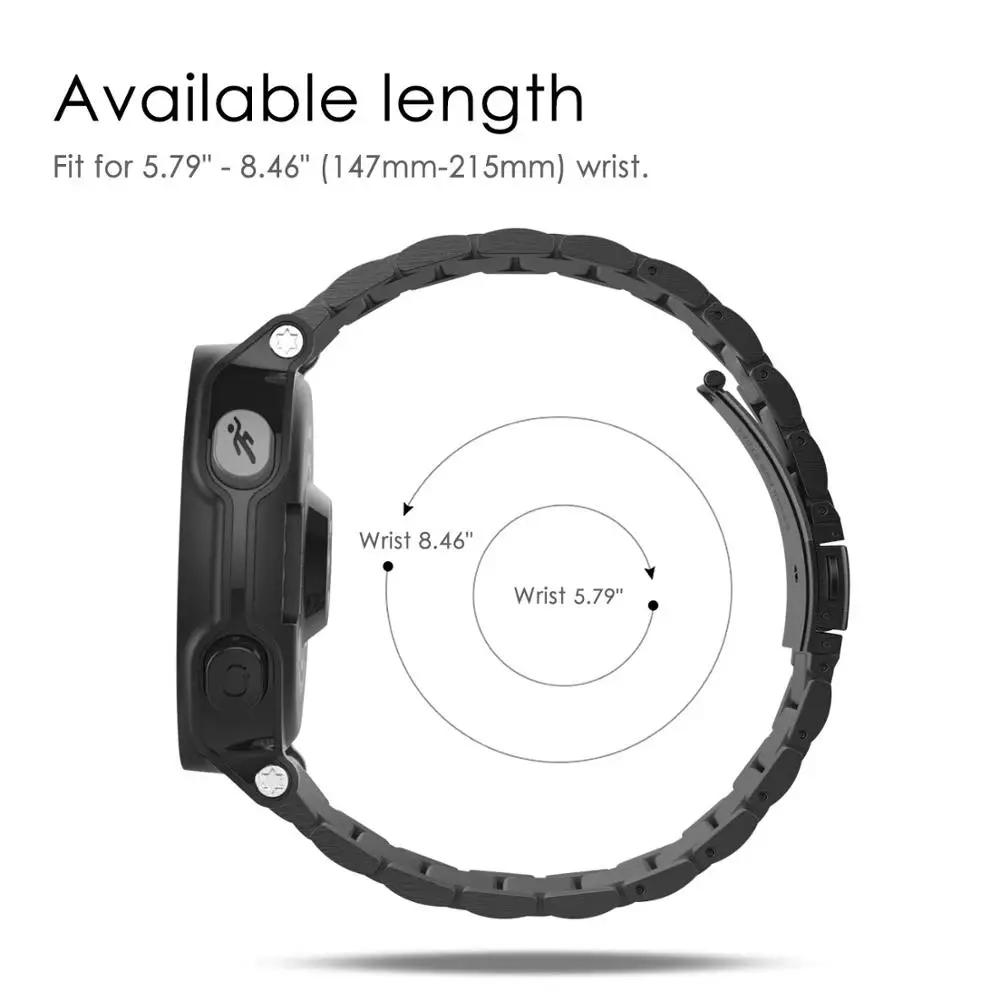 Ремешок для часов из нержавеющей стали + инструмент Garmin forerunner
