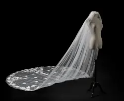 Customized 5 Meters Wedding Veil with Lace appliques  Long Wedding Veil 2020 Accessories in Stock