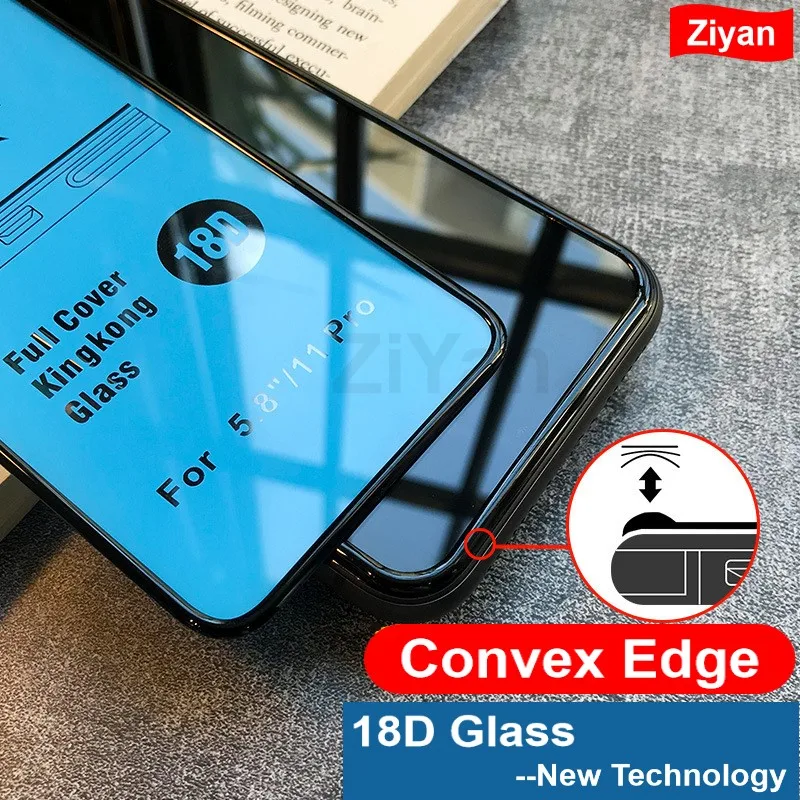 10Pcs 18D Airbag Tempered Glass For iPhone 12 Mini 11 Pro XR X XS Max 8 7 6 Plus 3D Full Cover Anti-Shock Screen Protector Film