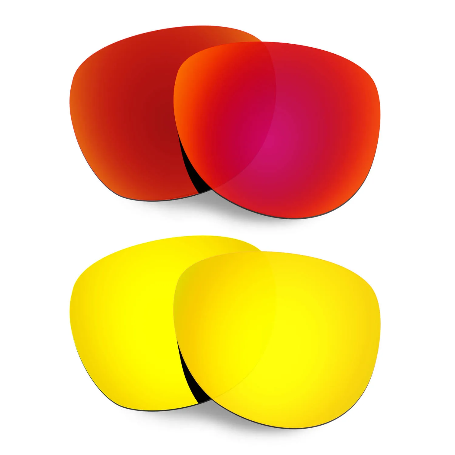 

HKUCO Polarized Replacement Lenses For Stringer Sunglasses Red/Gold 2 Pairs