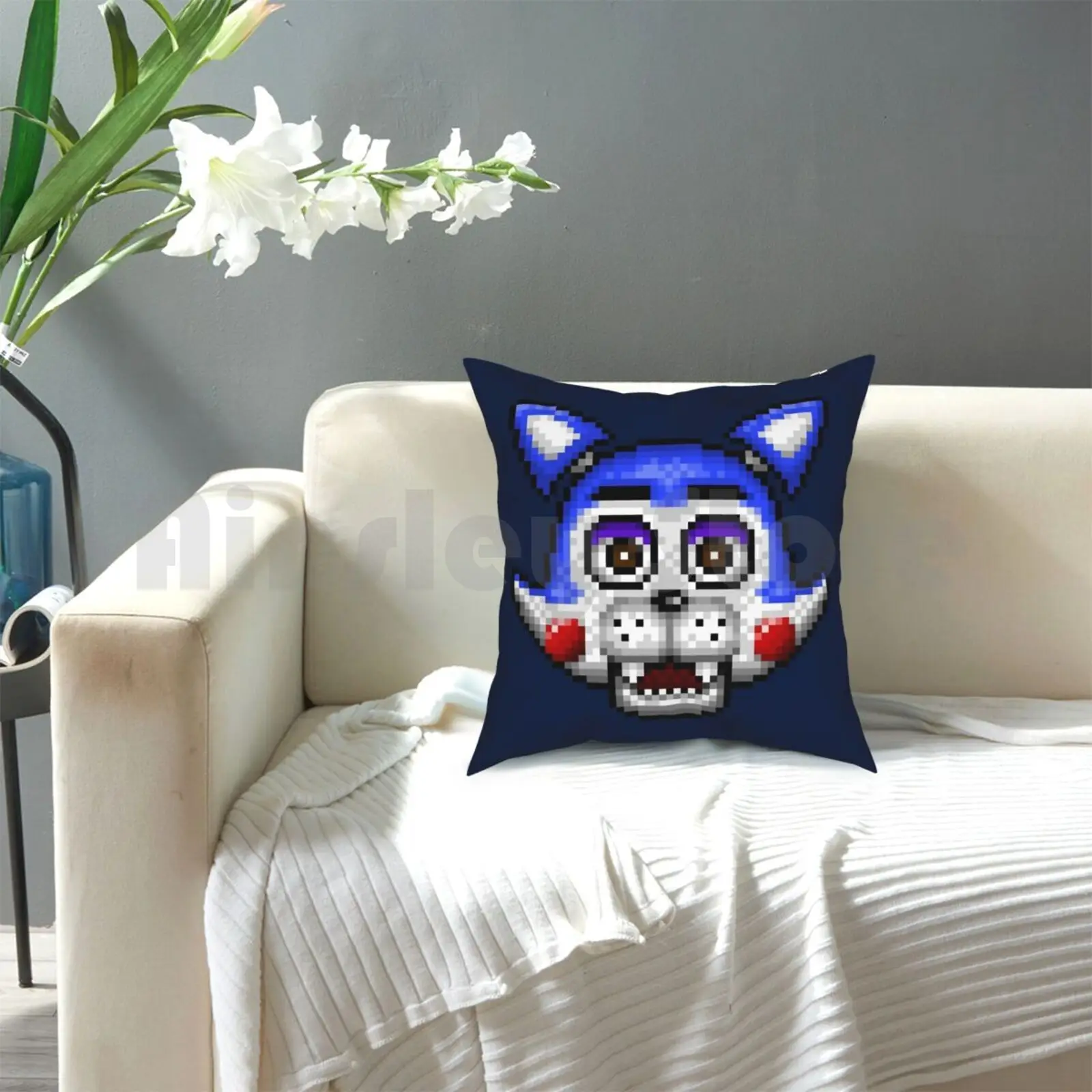 Five Nights At Candy'S-Pixel Art-Candy The Cat Pillow Case Printed Home  Soft Throw Pillow Five Nights At Candys Pixel - AliExpress