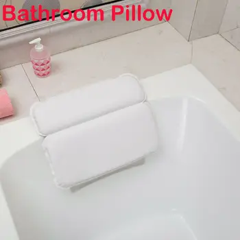 

Anti-slip Bathtub Pillow Spa Bath Cushion Head Neck Rest Relax With Suction Cups Foaming Bathtu Bathroom Shower Pillow