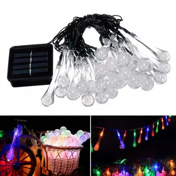 

30 LEDs Solar String Lights Outdoor Waterproof Water Drop Lamp for Garden Party Wedding Decoration DAG-ship
