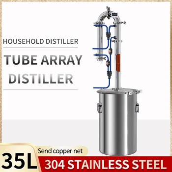 

Moonshine distiller 304 stainless steel household DIY tube distiller brewing vodka whisky brandy with copper net