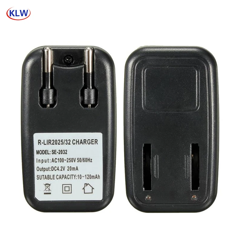 EU Plug AC power lithium 2032 2025 Battery Charger Adapter For LIR2032