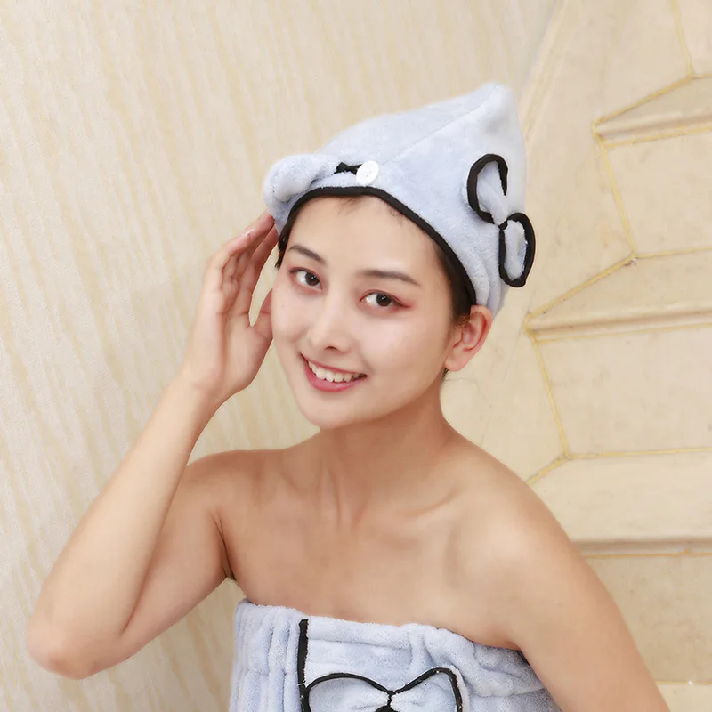 Белая Дамская сухая шапочка для волос супер абсорбент Душ быстросохнущее полотенце из микрофибры тюрбан полотенце для волос сухое полотенце для волос для ванной комнаты s 25x60 см