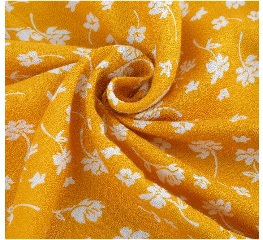 Французский модный элегантный женский зимний короткий рукав Bellflower Printting желтый цветочный платье Талия была тонкая вечерние платья макси