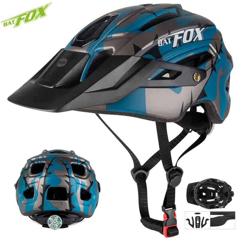 BATFOX велосипедный шлем для женщин и мужчин, велосипедный ультралегкий шлем для горного велосипеда, шоссейный велосипедный защитный спортивный шлем с большим козырьком - Цвет: M279