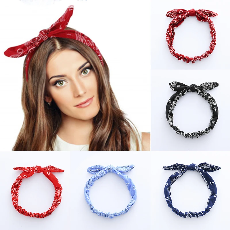 

2020 Sweet Women Hair Bands Print Headbands Retro Hair Accessories Cross Turban Headband Scarves Headband Headwrap Summer Hats