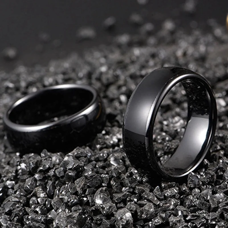 1Pc 13.56MHZ RFID Black Ceramics Smart Finger Ring Wear for Men or Women RFID Copier Writer Duplicator Programmer Reader