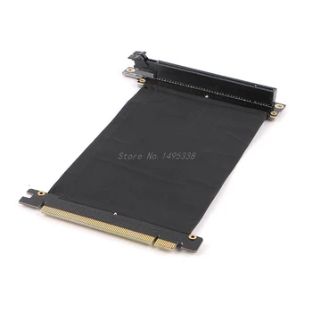 

PCI Express PCI-e3.0 16x Flexible Cable Card Extension Port Adapter High Speed Riser Card Graphics Cards Connector Cable L type