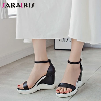 

SARAIRIS Open Toe Platform Ankle Stra Wedges Sandals Women Leisure Sandals Ladies Shoes