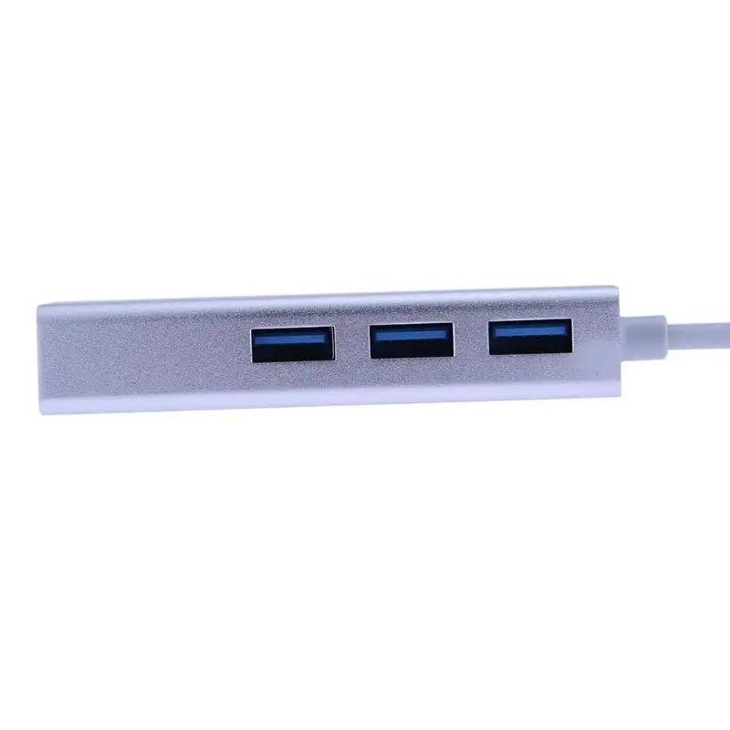 USB 3,0-3x USB 3,0 концентратор с RJ45 Gigabit Ethernet Алюминиевый адаптер