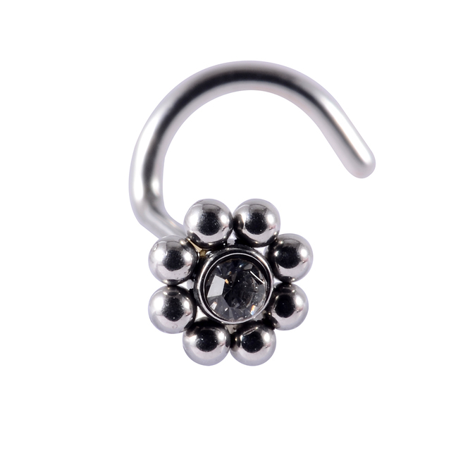 Stainless Steel Zircon Nose Studs Septum Nose Ring Earrings Nose Pin Ear Tragus Cartilage Daith Helix Body Piercing Jewelry