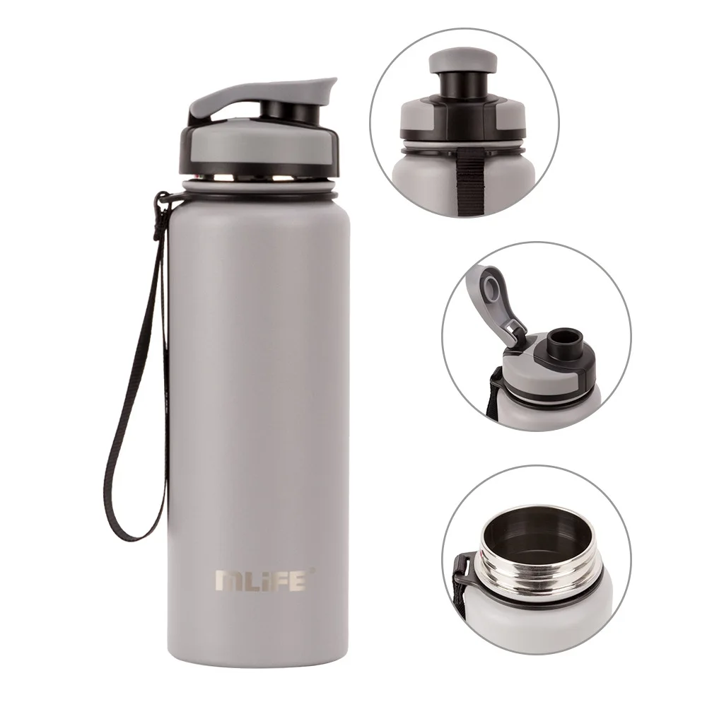 

304 Stainless Steel Food Grade Insulated Cup Spray of Plastic-High Quality Dull Polish Sports Bottle
