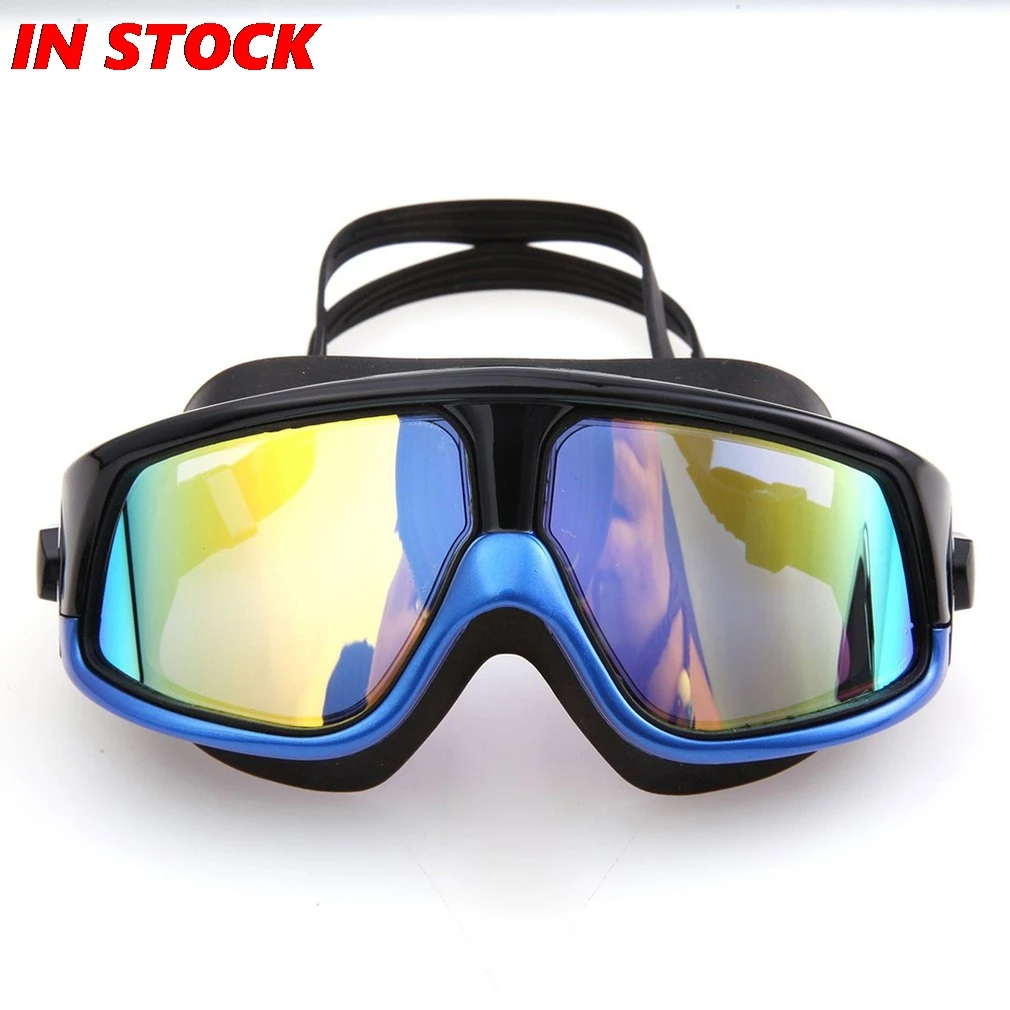 

HD vacuum plating colorful Large Frame swimming goggles with earplugs Anti-fog UV swimming goggles Neutral / for kids