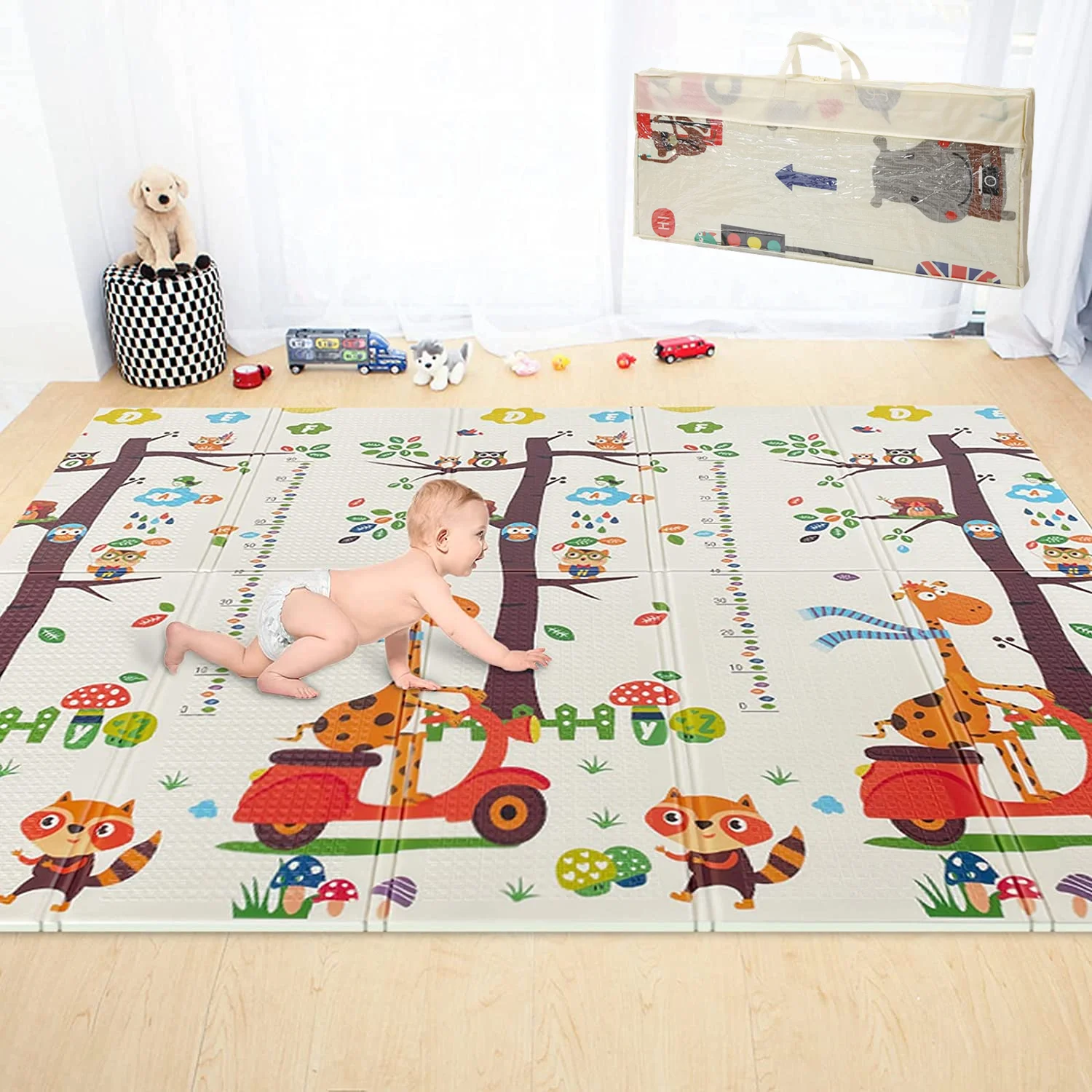 1cm Thick Foldable Floor Baby Play Mats Kids Playmat Crawling Carpet