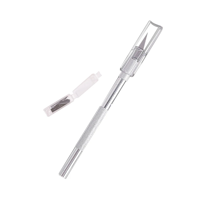 

1pc Stainless Steel Carving Knife Repair Manual Tool Anti-skid Blade Diy Production Art Knife Art Knife Metal Handle Accessories