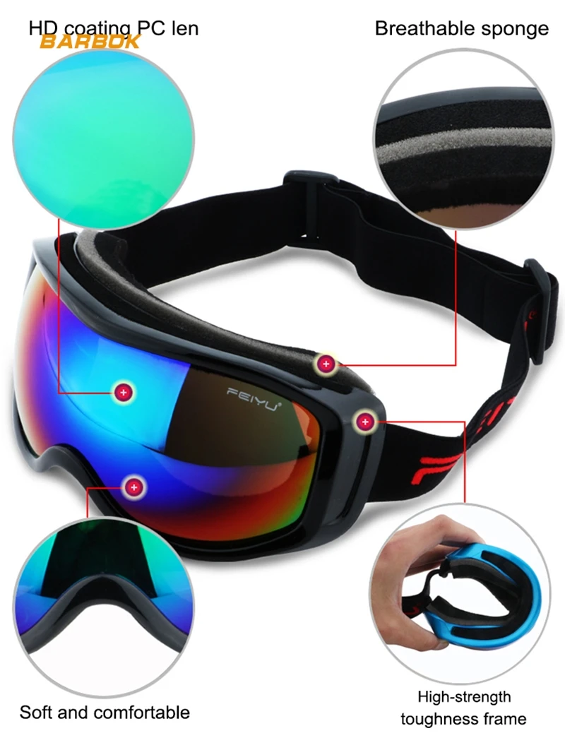 Winter Motorcycle Riding Glasses Single Layer Eyes Protection Windproof Cycling Motorbike Racing Glasses Skateboard Ski Goggles