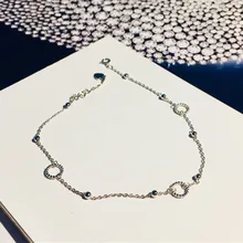 S925 тонкой Серебряный выдалбливают круглый браслет для голени корейский стиль студентов простые аксессуары моды небольшой свежий летний ножной браслет