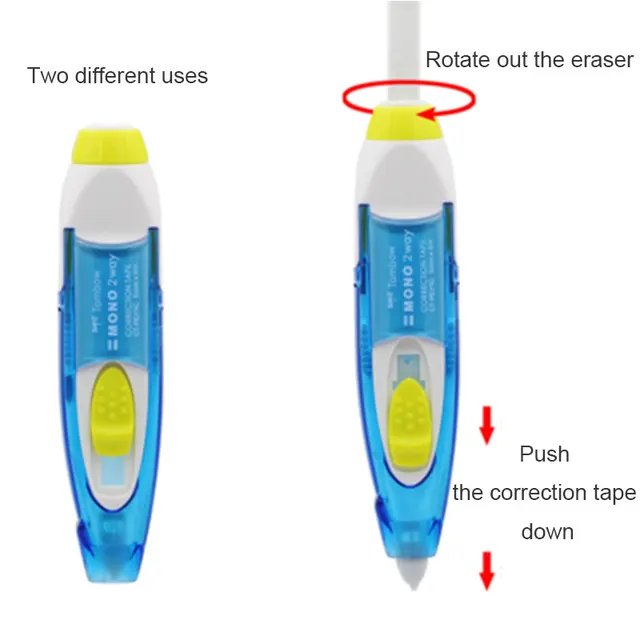 Tombow Mono 2way Eraser Correction Tape Dual Use Erasers For Fids Rubber Kawaii School Supplies Japanese Stationery 1pcs Correction Tapes Aliexpress