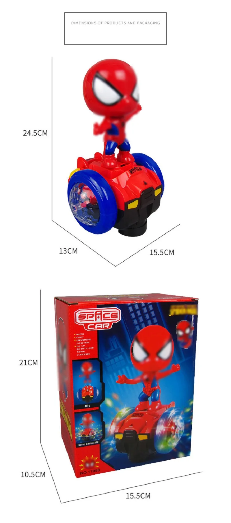 Spiderman Figure Toy One Piece Action Figure Captain America With Light The Amazing Spiderman Electronic Toys For Kids (1)