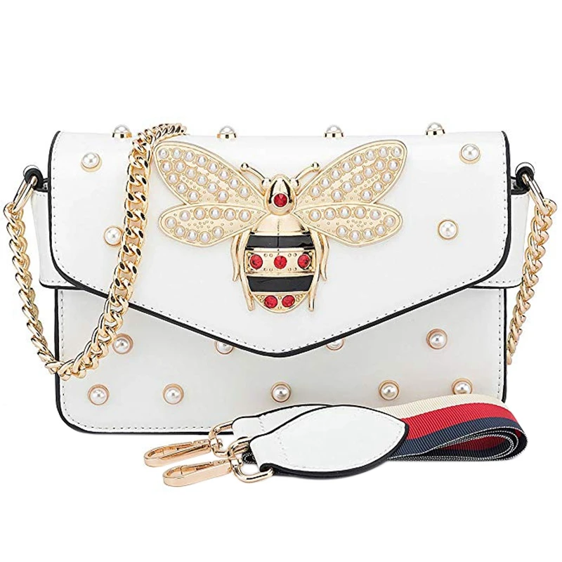

Hot Fashion Rhinestones Bee Purses And Handbags For Women Shoulder Bags Crossbody Bags For Women Small Chain Bag