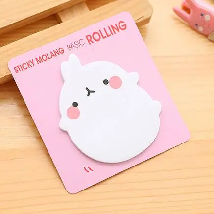 1 шт./лот MOLANG POINT Новинка Kawaii Potato Rabbit дизайн блокнот для записей сообщение Примечание подарок офисные школьные принадлежности - Цвет: Deep Pink