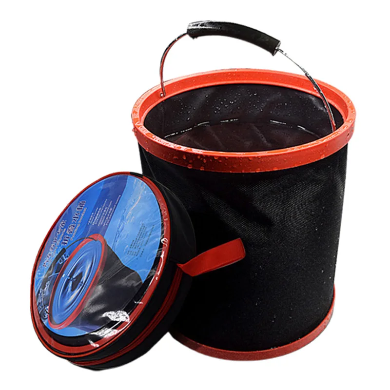 TJK Folding Bucket Collapsible Bucket Durable Leak-Proof Multifunctional Bucket for Camping Fishing Gardening Car Washing Traveling