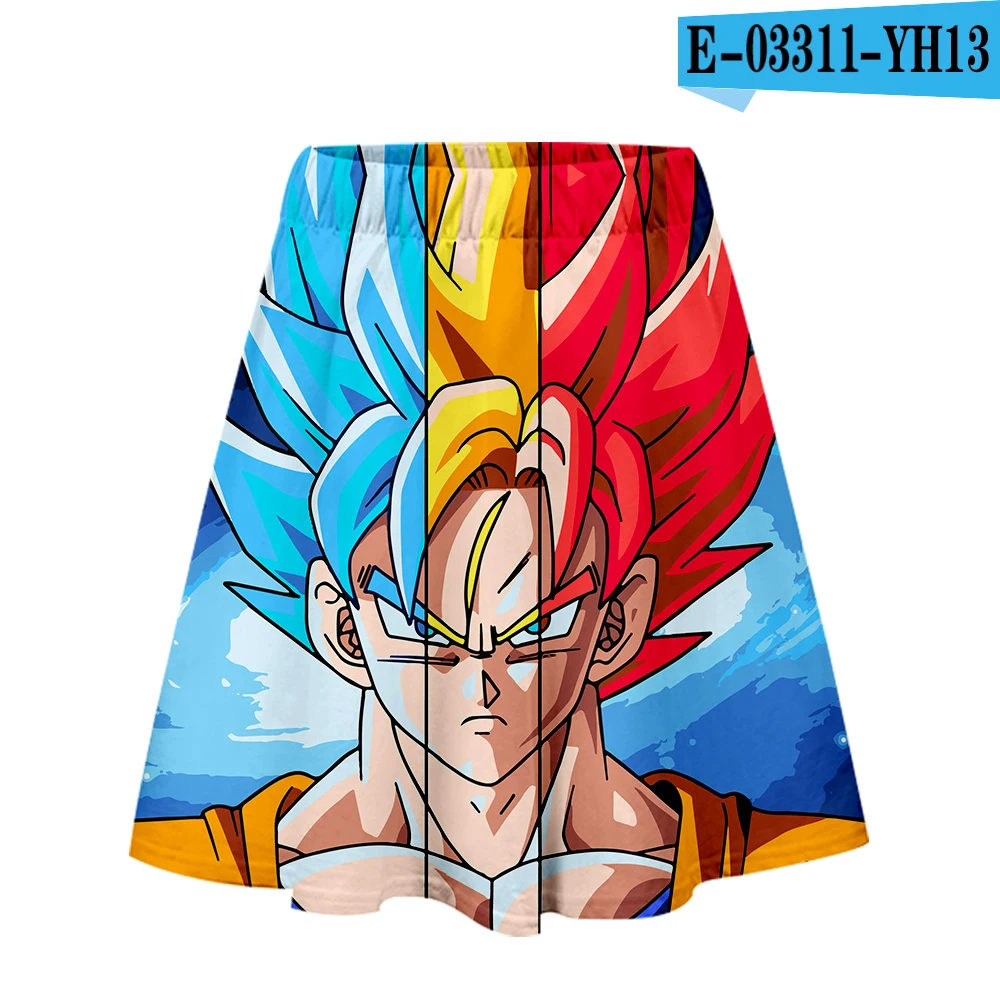 Крутая 3D верхняя одежда Харадзюку DRAGON BALL короткие юбки трапециевидная летняя крутая Модная Летняя Сексуальная 3D Мода Новое поступление Женская юбка - Цвет: YH13