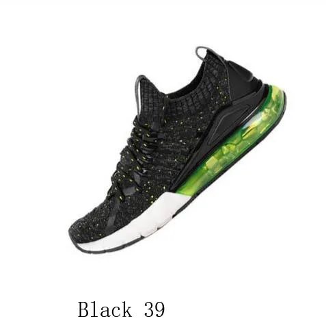 black EUR39 Original Xiaomi mijia FREETIE Men Casual Sports Shoes High Elastic Air Cushion Shoes TPU Air Damping Outdoor Sneakers for Summer - Цвет: black EUR39