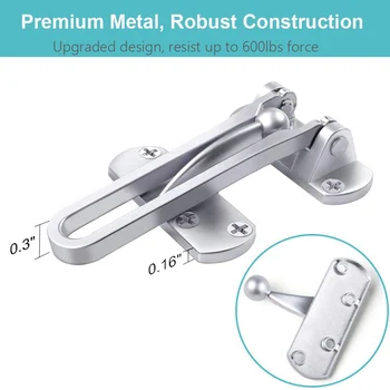 

2Pcs Zinc Alloy Door Lock Home Hotel Security Door Latches Reinforcement Lock LB88