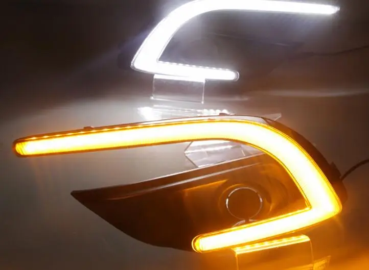 Dimming and Turn Signal Light style Relay 12V LED car DRL daytime running lights with fog lamp